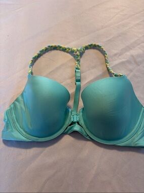 VS Bra in Aqua with Braided Straps